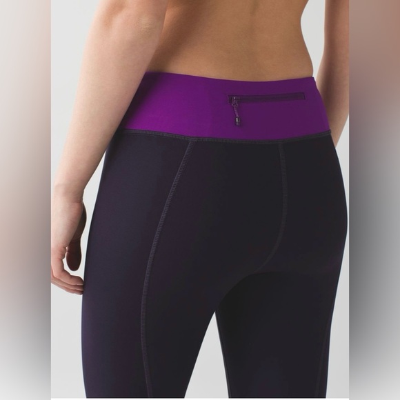 Lululemon tight stuff reflective tight grape black tender violet purple - Picture 3 of 15
